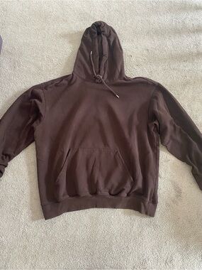 H&M Dark Brown Hooded Pullover Sweatshirt